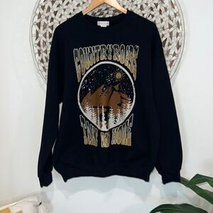 Altar’d State black Country Roads take me Home crewneck sweatshirt size medium